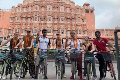 I Bike Inside Jaipur - Hawa Mahal Views and the Wind Palace Facade Stop