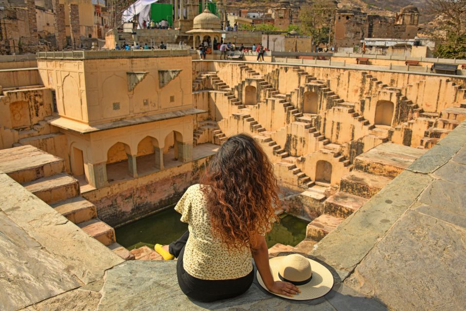 Jaipur: Private Full-Day City Tour by Tuk-Tuk or Car - Panna Meena ka Kund stepwell: short time, calm payoff