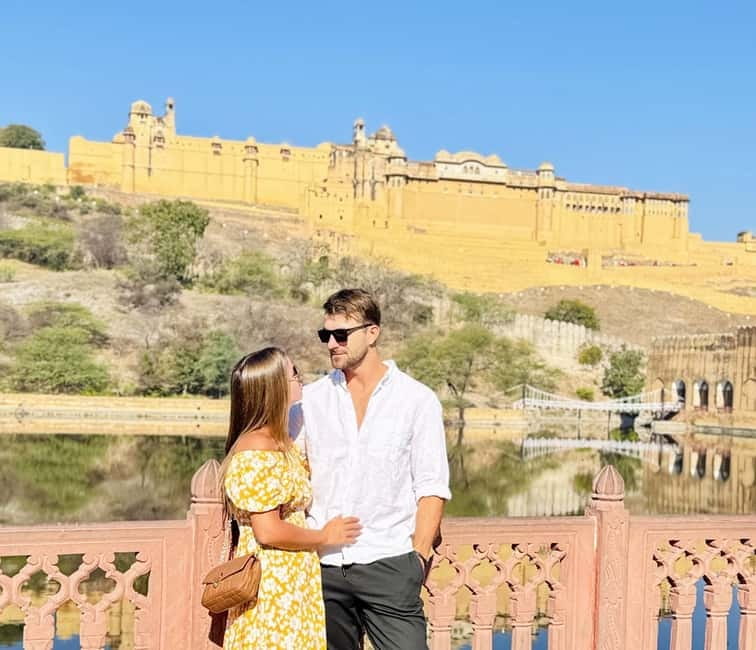 Jaipur: Private Full Day Sightseeing Tour By Car with Guide - Amber Fort: Hindu-Muslim architecture on a hilltop