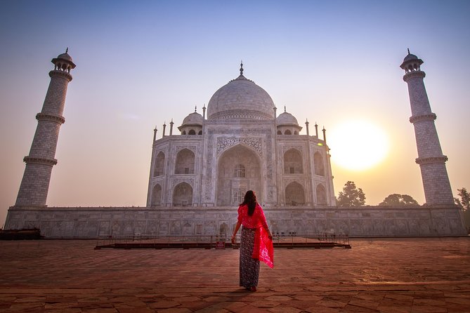 Sunrise Taj Mahal, Agra Fort & Baby Taj Tour from Jaipur by Car - Getting into the Taj Mahal: meet-up spot, restroom, and guided pacing